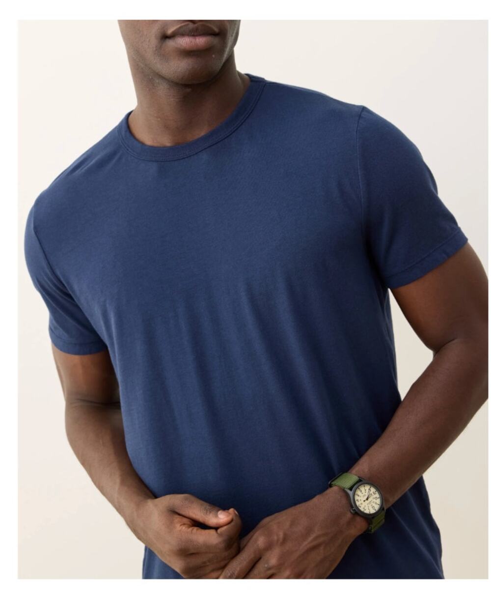 NWT Marine Layer Signature Crew Tee L/XL Navy Blue